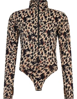 Prtcosmic 1/4 Body Zip Top Bamboo Beige