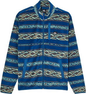 No Destination Full Zip Fleece Quik Life Stripe Dark Denim