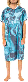 Mix Up Print Hooded Towel Pacific Blue