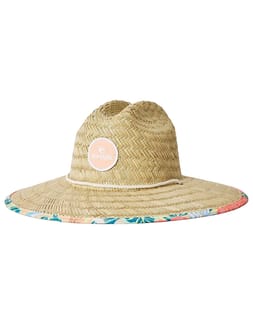 Mixed Straw Sun Hat Light Orange