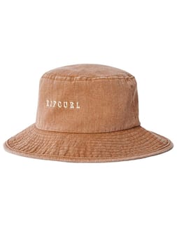 Washed Upf Mid Brim Hat Washed Brown