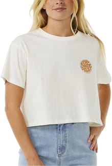 Wettie Icon Crop Tee Bone