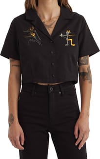Camp Shirt Basquiat Black