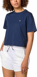 W Rossi Tee Crop Dark Navy