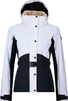 W Snowdazzle Belted Ski Jacket Black/White