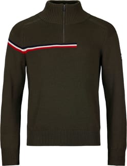M Odysseus Half Zip Merino Sweat Olive Shadow