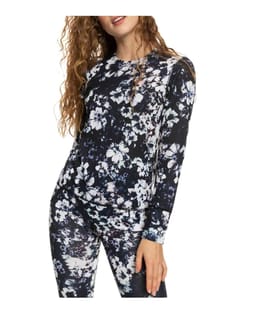 Daybreak Top Bodywear True Black Black Flowers