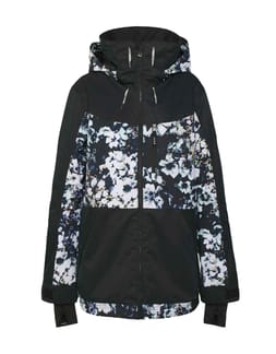 Presencepark Snow Jacket True Black Black Flowers
