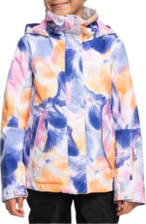 Roxy Jetty Girl Snow Jacket Bright White Pansy Pansy