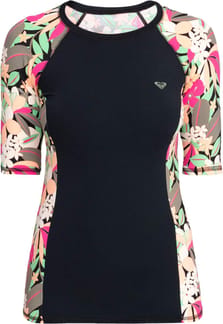SS Lycra Printed Surf Tee Anthracite Palm Song S