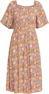 Tropical Sunshine Dress Root Beer All About Sol Mini