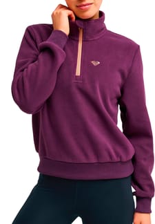 Wow Half Zip Polar Fleece Blackberry Wine
