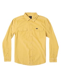Freeman Cord Ls M Woven Top Southern Moss
