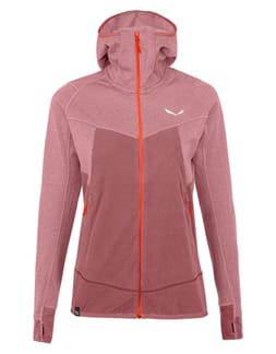 Puez Hybrid Polarlite W Fz Hoody Mauvemood Melange