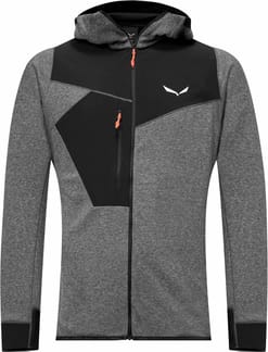 Puez 2 Dry M L/S Hood FZ Tee Black Out Melange