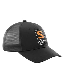 Cap Trucker Curved Cap Deep Black/Red Orange