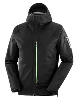 Mtn GTX Softshell Jkt M Deep Black/Green Gecko