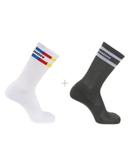 Socks Salomon 365 Crew 2-Pack White/Martini Olive