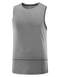 T Shirt Cross Run Tank M Deep Black/Heather