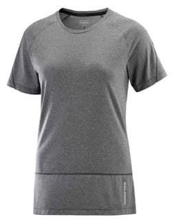 T Shirt Cross Run SS Tee W Deep Black/Heather