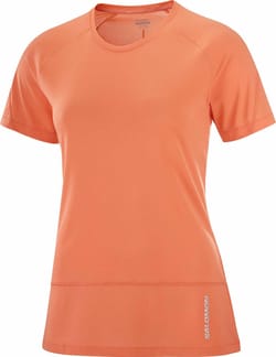 Cross Run SS Tee W Coral