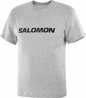 Salomon Logo Perf SS Tee M Heather Grey