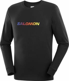 Salomon Logo Perf LS Tee M Deep Black