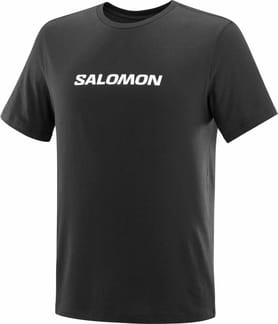 Salomon Logo Perf SS Tee M Deep Black