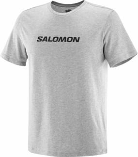 Salomon Logo Perf SS Tee M Heather Grey