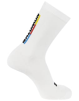 Socks Pulse Race Flag Crew White/Bright Red/Lemon