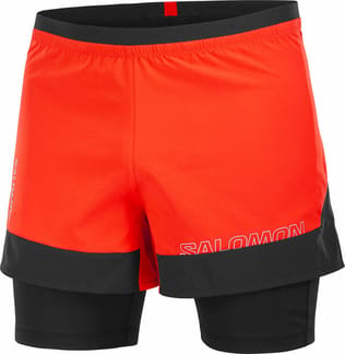 Cross 2In1 Shorts M Cherry Tomato/Deep Black