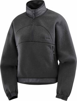Chroma Fleece Crop HZ W Deep Black
