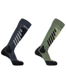 Socks S/Access 2-Pack Anthracite Deep Lichen Green
