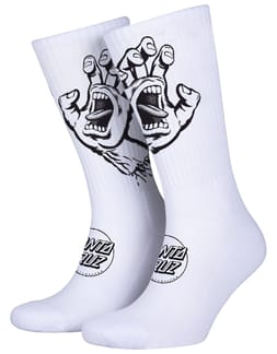 Screaming Hand Mono Sock White