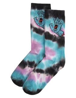 Screaming Hand Tie Dye Sock Black Tie Dye