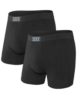 Vibe Super Soft Boxer Brief 2Pk Black Black