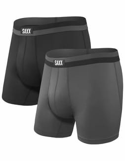 Sport Mesh Boxer Brief Fly 2Pk Black Graphite