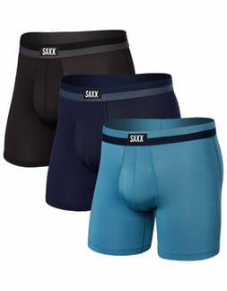 Sport Mesh Boxer Brief Fly 3Pk Hydro Maritime Black