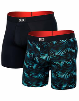 Multi-Sport Mesh Boxer Brief Fly 2Pk Palm Camo Glow / Black