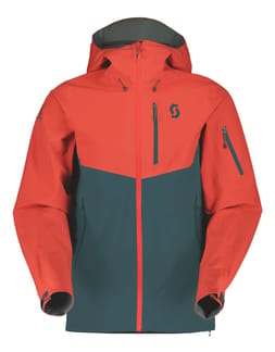 Jacket M's Explorair 3L Magma red/Aruba green