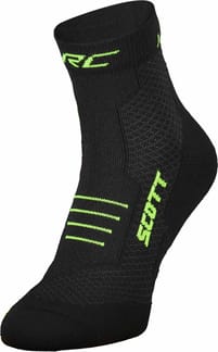 RC Running Quarter Socks Black/Safety Yellow