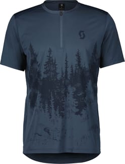 Shirt M's Trail Flow Zip SS Me Bl/Da Bl