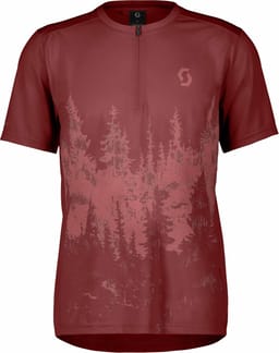 Trail Flow Zip M Shirt Wood Red/Dusk Red