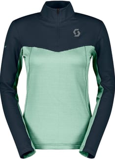 Defined Light Pullover W Dark Blue Fresh Green
