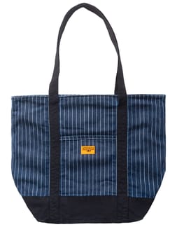 Pinstripe Denim Tote Indigo