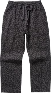 Patterned Easy Chef Pants Black Leopard