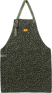 Patterned Apron Green Leopard
