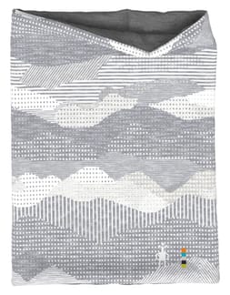 Merino 250 Reversible Pattern Neck Gaiter Light Grey Mountain Scape
