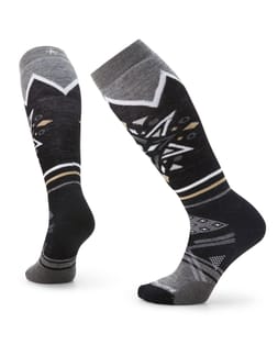 W Ski Full Cushion Mountain Snowflake Pattern OTC Black