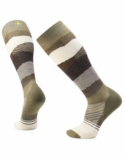 Ski Targeted Cushion Pattern OTC Socks Winter Moss-Natural